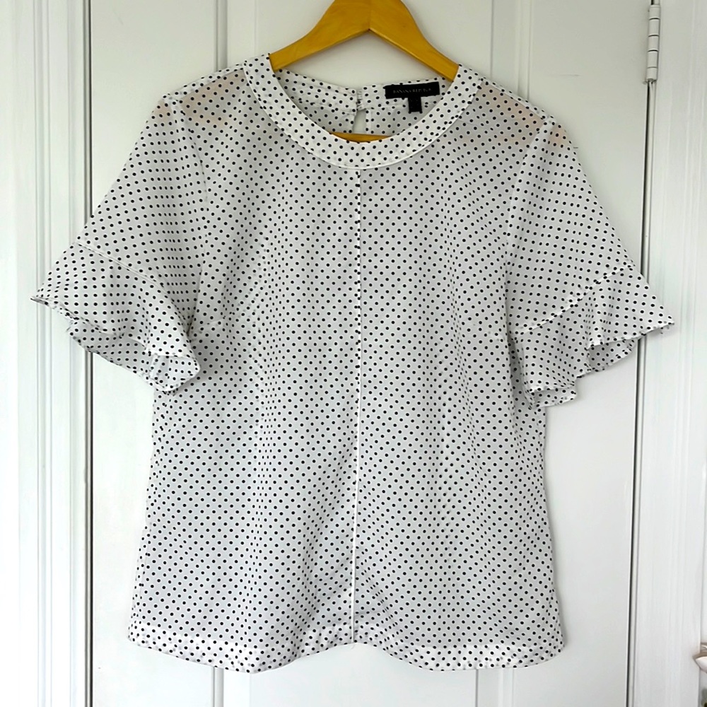 BR polka dot blouse
